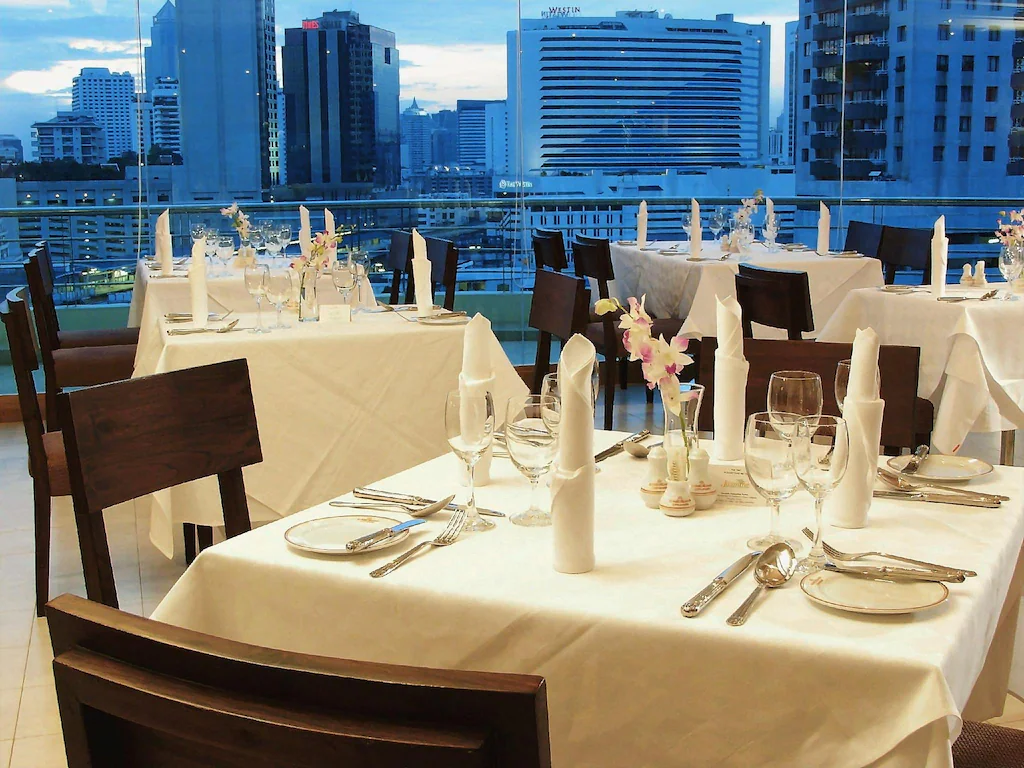 Jasmine City Hotel balcony dining